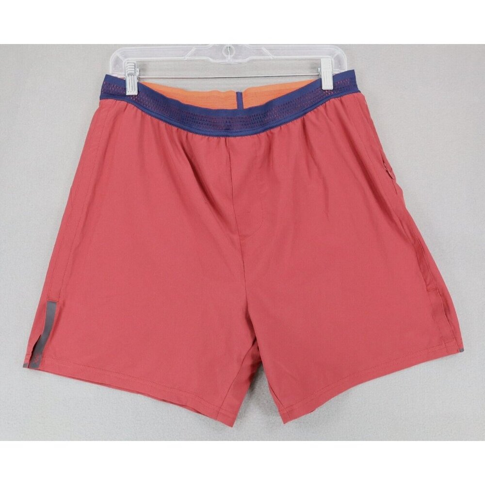 Rhone Shorts Men's Large Pink Red Lined Workout Casual Gym Running
